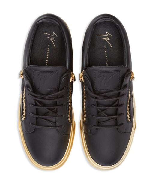 Giuseppe Zanotti Black Frankie Low-top Leather Sneakers for men