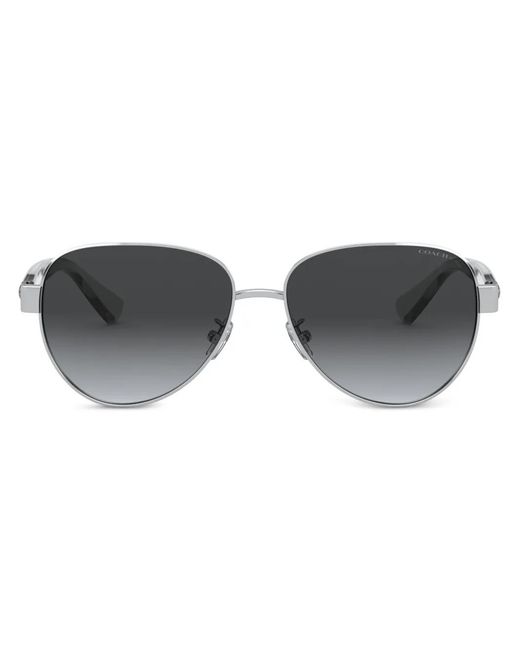 COACH Black Pilot-Frame Gradient Sunglasses