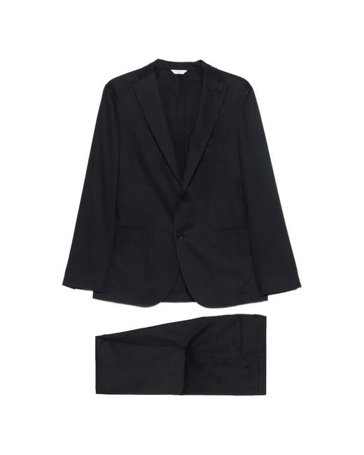 Boglioli Black Notched-Lapel Blazer for men