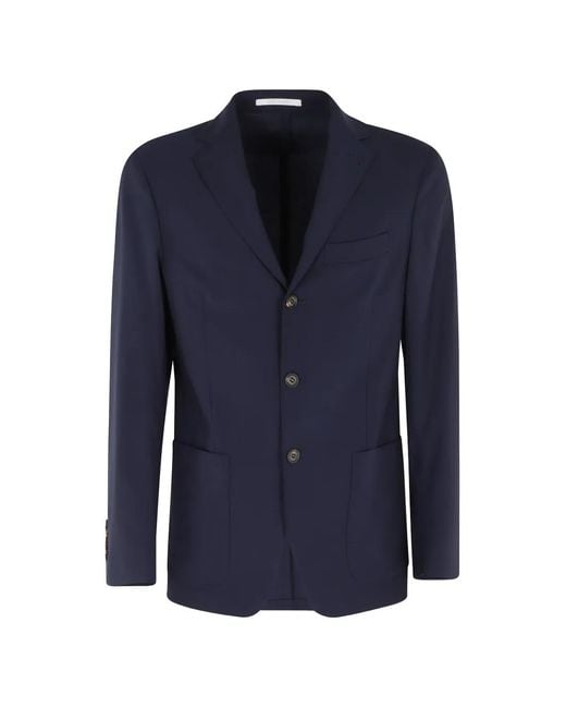 Eleventy Blue Single-Breasted Blazer for men