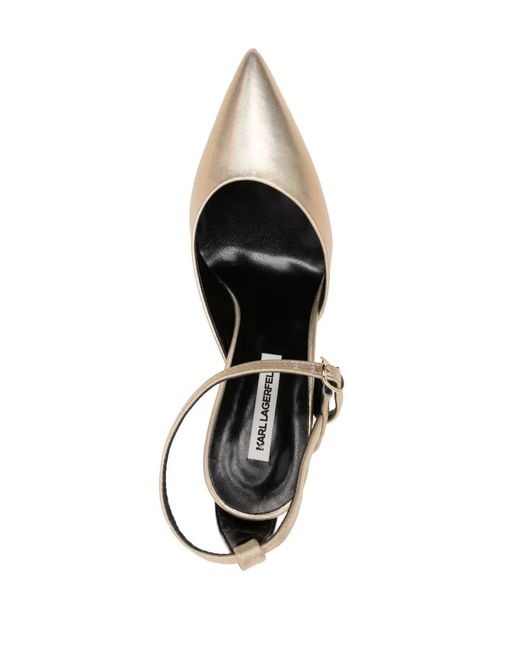 Karl Lagerfeld White Gala 95Mm Pointed-Toe Pumps