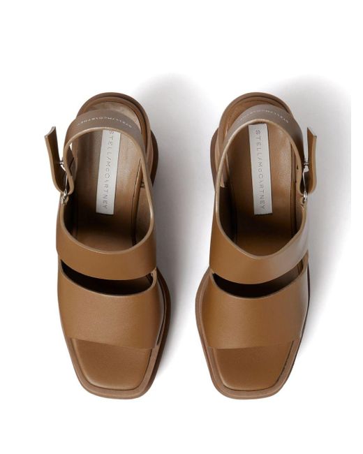 Stella McCartney Brown Elyse Wedge Sandals