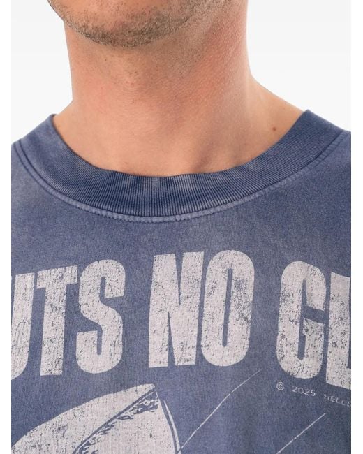 HELLSTAR Blue T-Shirt À Imprimé Graphique for men