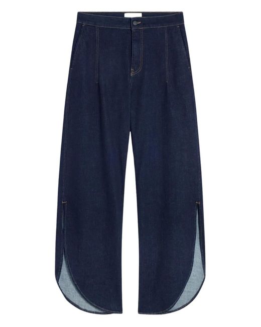 Liviana Conti Blue Split-Hem Jeans