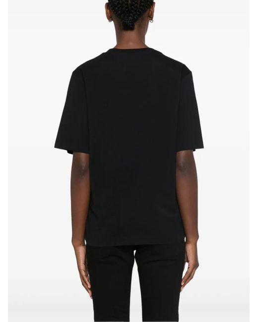 DSquared² Black Flocked-Logo T-Shirt