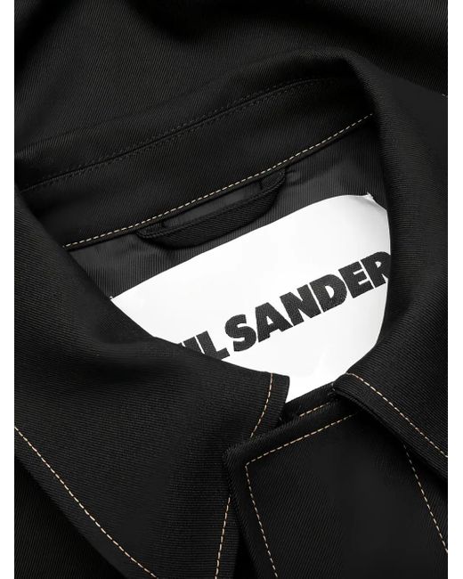 Jil Sander Black Contrast-Stitch Blouson Jacket for men