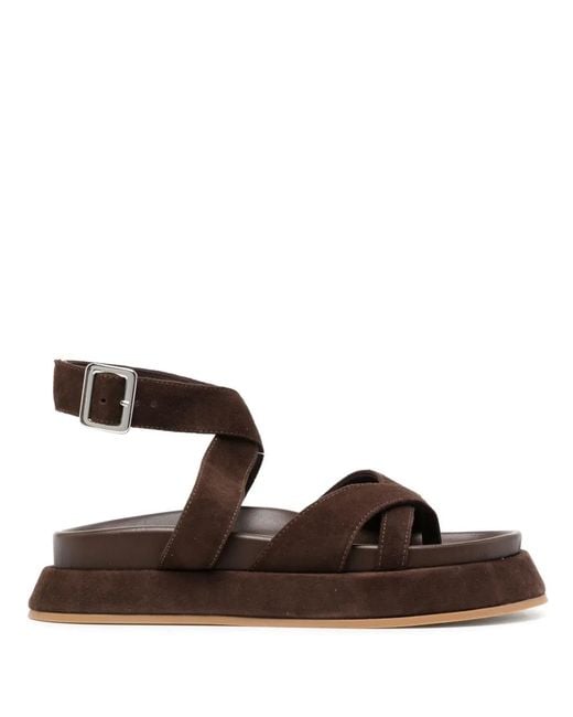 Gia Borghini Brown Gia/Rhw Rosie 41 Flat Sandals