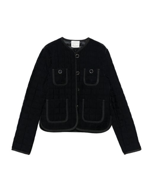 Forte_forte Black Matelasse Short Jacket