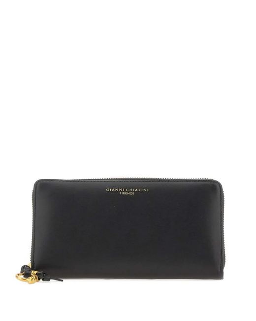 Gianni Chiarini Black Zip Leather Wallet