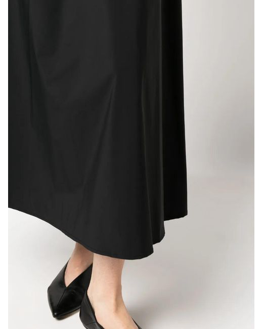 Herno Black Drawstring Midi Skirt