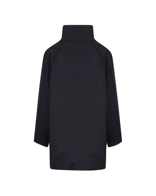 Cini Blue Manteau Court À Col Montant