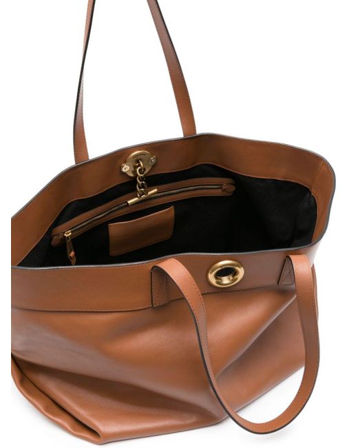 Moschino Brown Eyelet-detail Leather Shoulder Bag