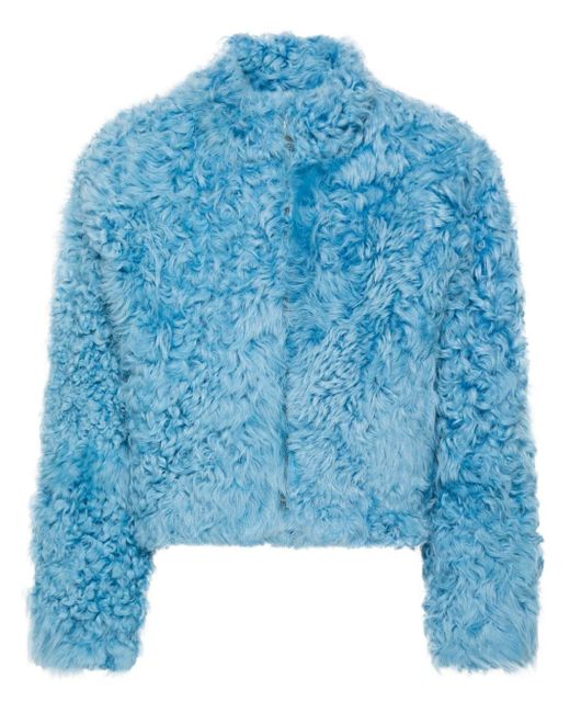 【関税込み】ERL ブルー スタンドカラー シアリングジャケット ERL シアリング ジャケット ブルー | Lyst
