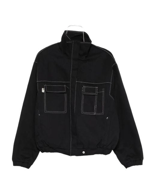Carrera Black High-Neck Bomber Jacket