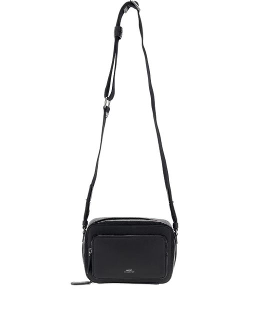 A.P.C. White Leather Shoulder Bag for men