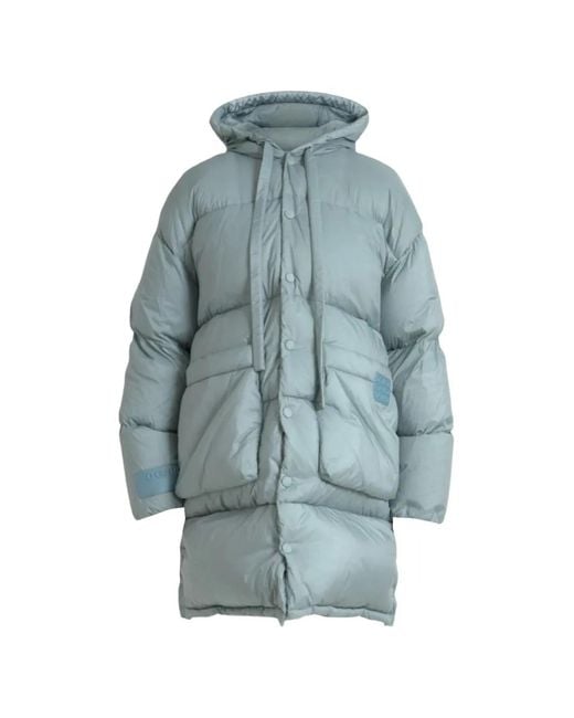 Dolce & Gabbana Blue Quilted Hooded Coat for men