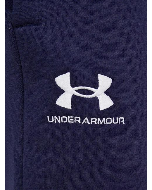 Under Armour Blue Icon Logo-Embroidered Drawstring Track Pants for men