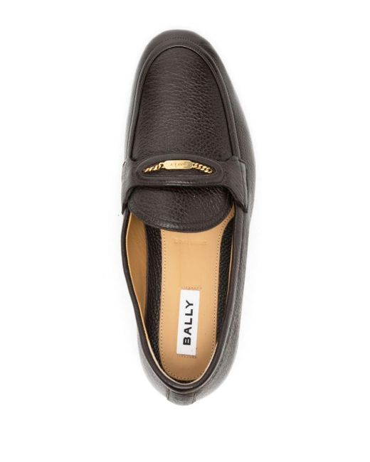 Bally Brown Pesek Leather Loafers for men