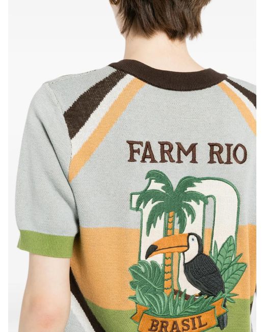 Farm Rio Blue Toucan Knitted Top