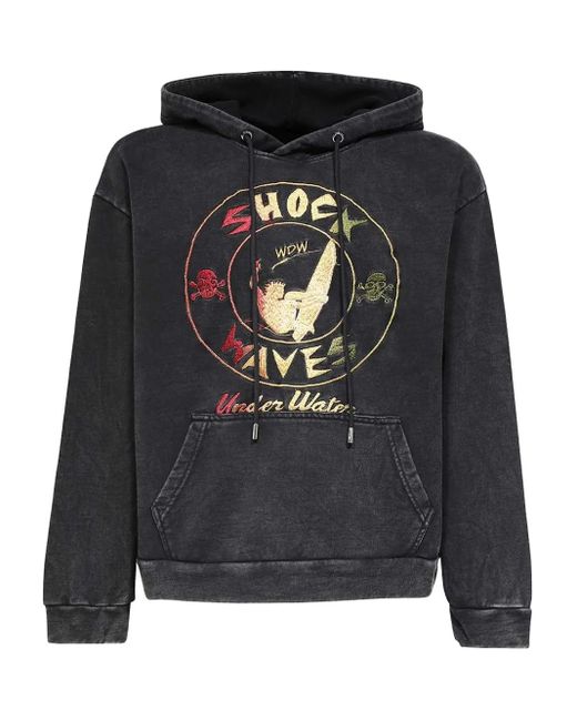 Who Decides War Black Embroidered Hoodie