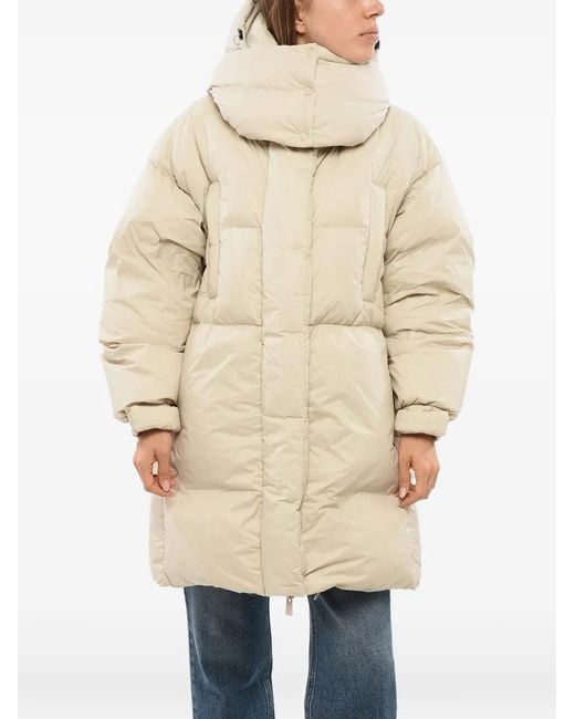 Bacon Natural Detachable-Hood Padded Coat