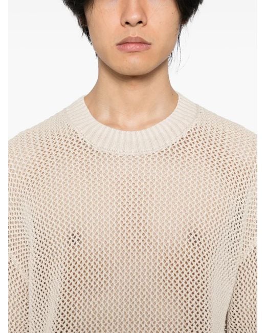 Represent Pullover Mit Lochstrickmuster in Natural für Herren