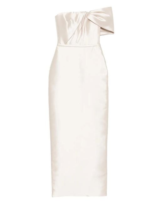 Amsale White Satin Dress