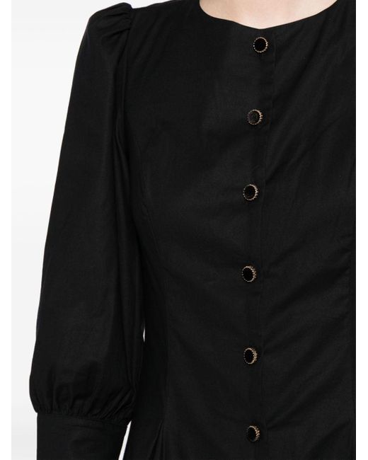 Reformation Black Halia Midi Dress