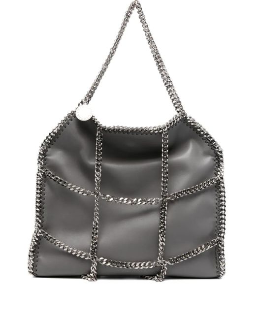 Stella McCartney Gray Mini Falabella Chain Cage Tote Bag