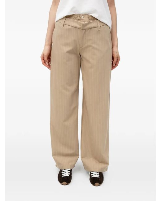 HUGO Natural Pinstripe Back-Pocket Trousers