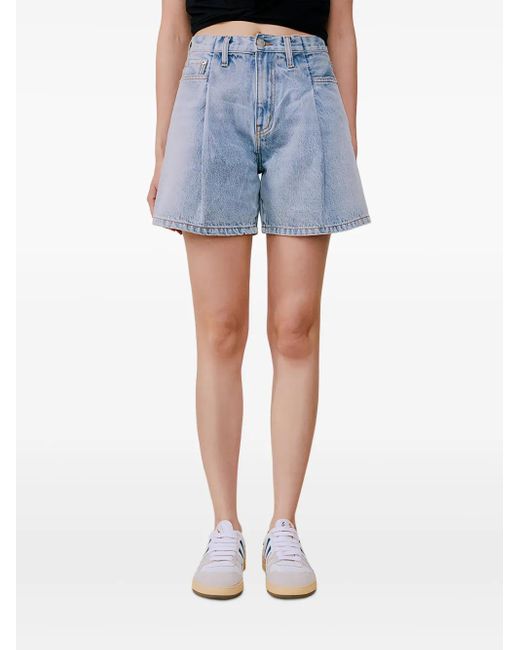 Hey Joanie Blue Pleated Fun Shorts