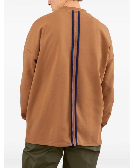 PUMA Brown Han Crew Logo-Patch Sweatshirt for men