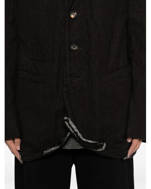 Ziggy Chen Black Single-Breasted Blazer for men