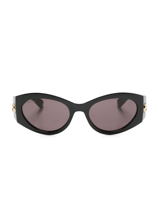 Gucci Gray Double G Cat-Eye Sunglasses