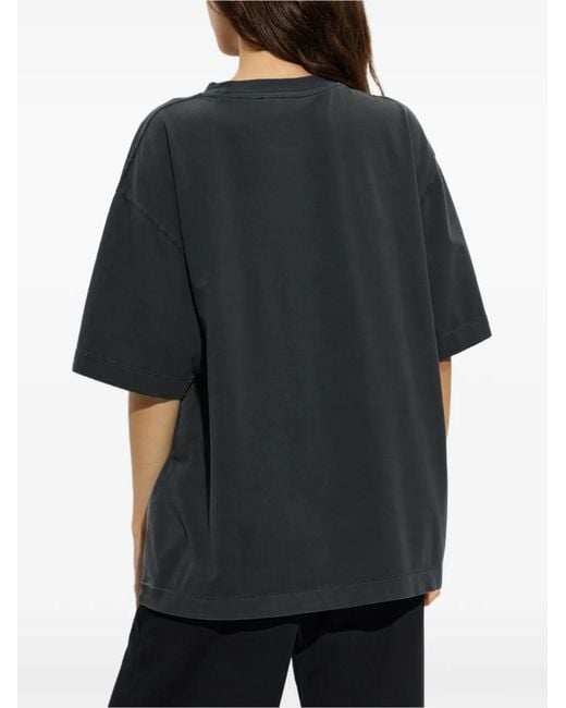 Off-White c/o Virgil Abloh Black Logo-Embroidered T-Shirt