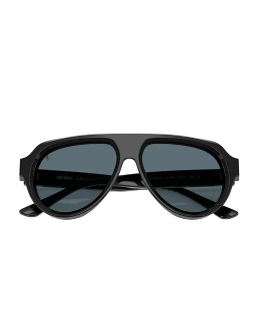Ferrari Blue Pilot-Frame Tinted Sunglasses
