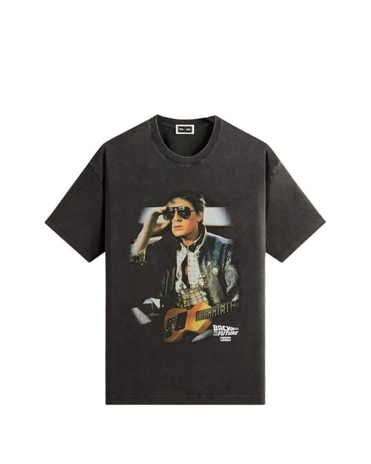 Kith Black Back To The Future Graphic-Print T-Shirt for men