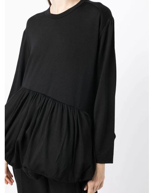 Comme des Garçons Gesmockte Blouse in het Black