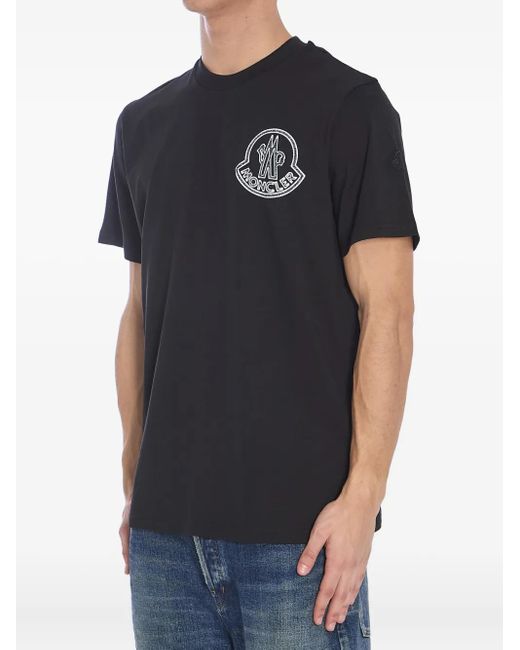 Moncler Black T-Shirts And Polos for men