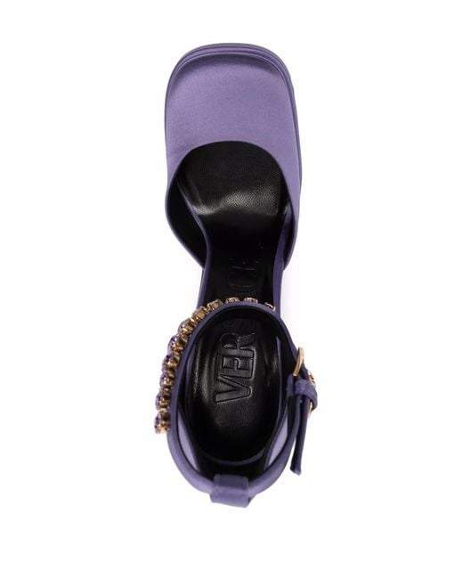 Versace Purple Medusa Aevitas Platform Pumps