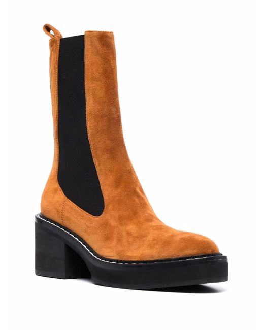 Khaite Brown Calgary Boots