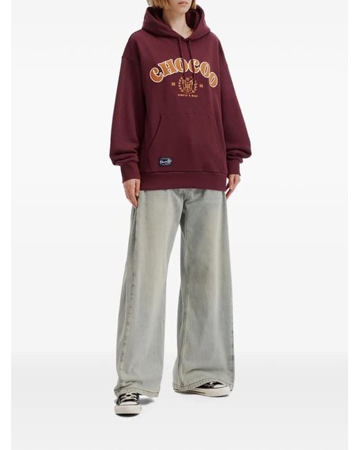Chocoolate Logo-Embroidered Drawstring Hoodie