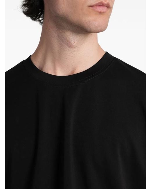 Attachment Black Crew-Neck Short-Sleeve T-Shirt for men