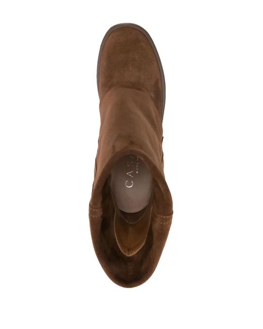 Casadei Brown 80Mm New Double Face Boots