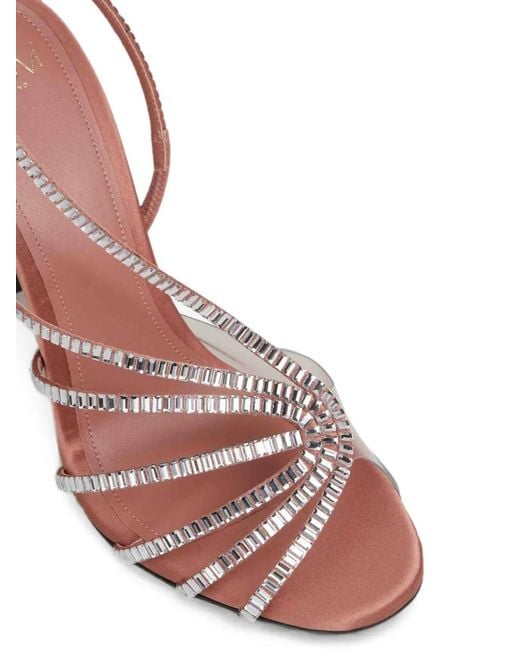ALEVI White Star Xstal Crystal-Embellished Slingback Sandals