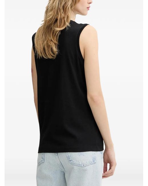 Pinko Black Heart-Appliqué Tank Top