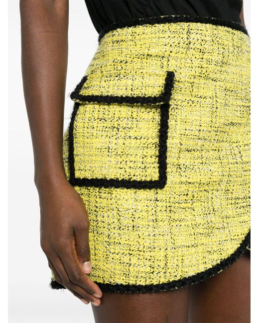 Minifalda de tweed MSGM de color Metallic