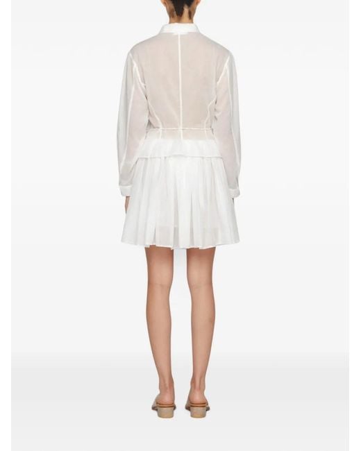 Amomento White Sheer Cotton Shirt