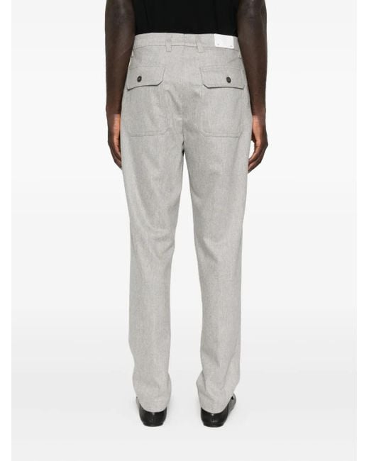 Pantaloni Con Pieghe Frontali di Eleventy in Gray da Uomo