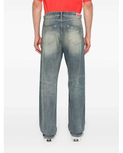 KENZO Bara Cropped-Jeans in Blue für Herren